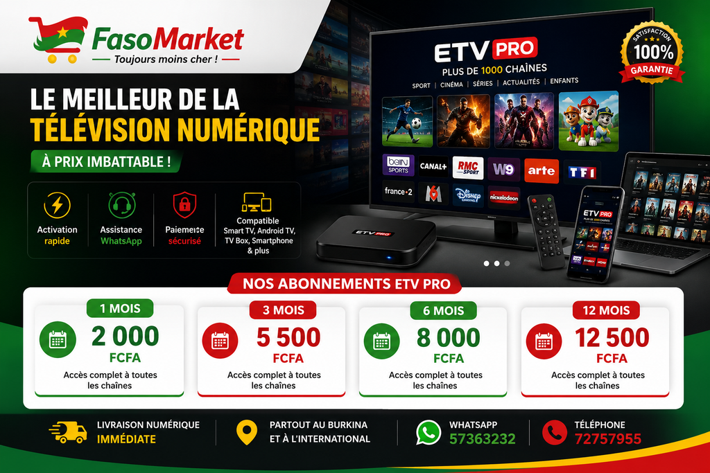 1 ans d'abonnement TV